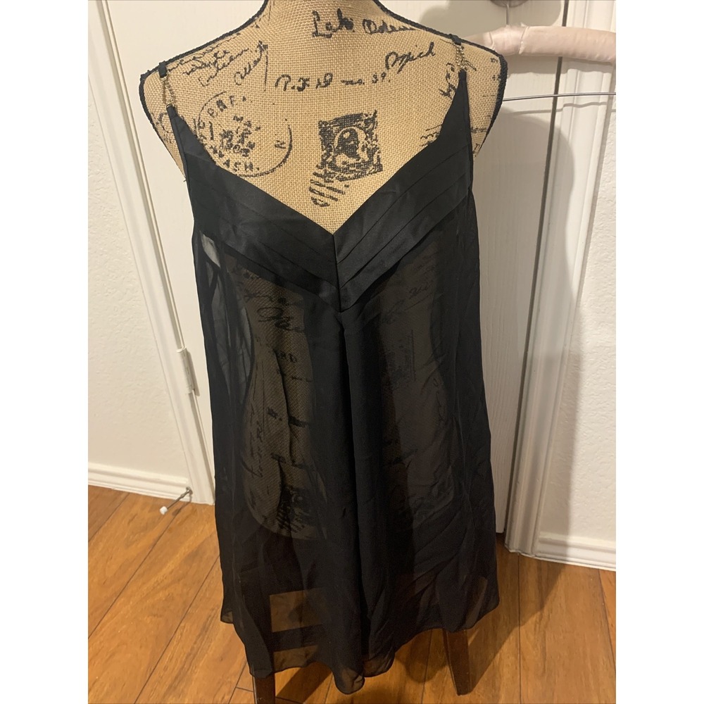 Triumph Brilliant Shine Sexy Large Babydoll Gown Black Semi Transparent NWT Sexy